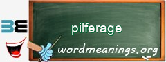 WordMeaning blackboard for pilferage